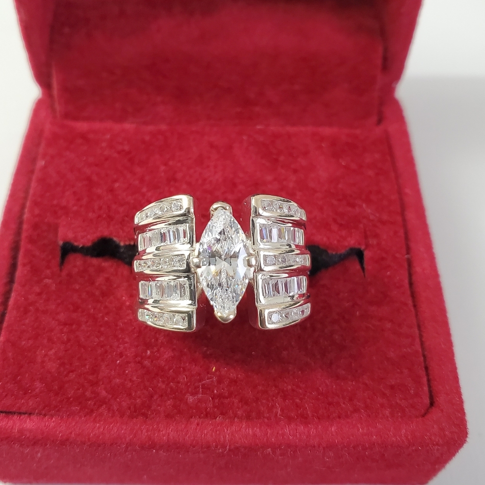 Sterling Silver 925 Solitaire Crown Setting Ring